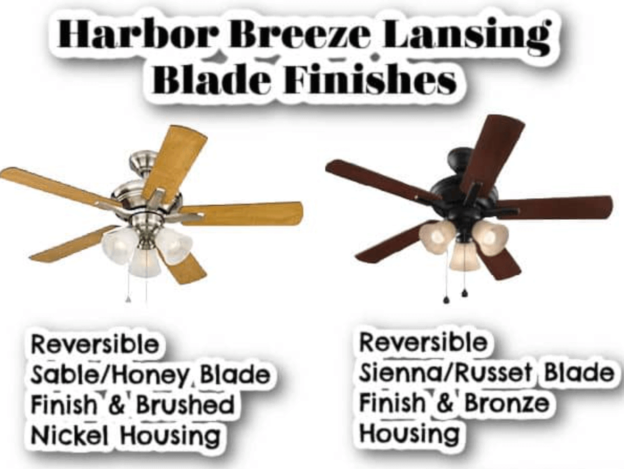 lansing ceiling fan blade finishes
