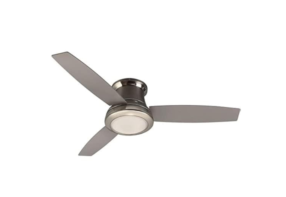 Harbor Breeze Sail Stream 52-in Brushed Nickel Flush Mount Indoor Ceiling Fan with Light Kit